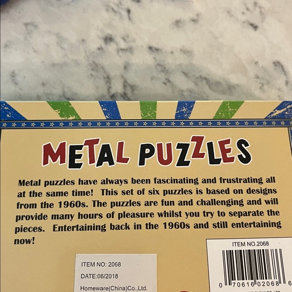 Metal Puzzle Set with Math Dice - Picture 6 of 6